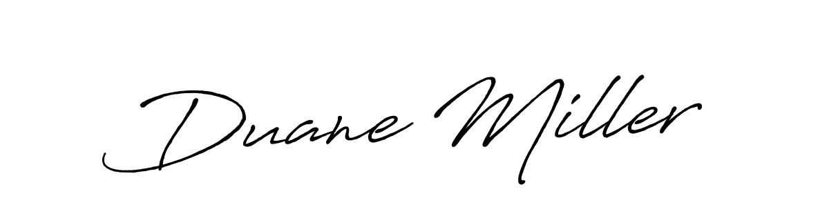 Make a beautiful signature design for name Duane Miller. With this signature (Antro_Vectra_Bolder) style, you can create a handwritten signature for free. Duane Miller signature style 7 images and pictures png