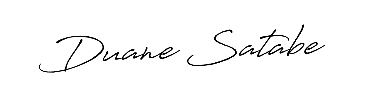 It looks lik you need a new signature style for name Duane Satabe. Design unique handwritten (Antro_Vectra_Bolder) signature with our free signature maker in just a few clicks. Duane Satabe signature style 7 images and pictures png