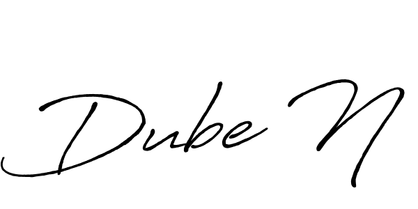 Create a beautiful signature design for name Dube N. With this signature (Antro_Vectra_Bolder) fonts, you can make a handwritten signature for free. Dube N signature style 7 images and pictures png