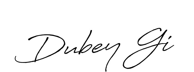 How to make Dubey Gi signature? Antro_Vectra_Bolder is a professional autograph style. Create handwritten signature for Dubey Gi name. Dubey Gi signature style 7 images and pictures png