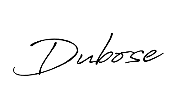 Design your own signature with our free online signature maker. With this signature software, you can create a handwritten (Antro_Vectra_Bolder) signature for name Dubose. Dubose signature style 7 images and pictures png