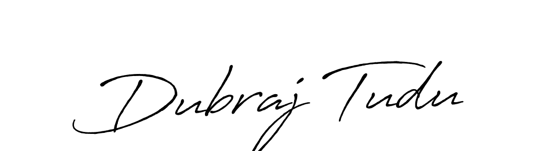 Use a signature maker to create a handwritten signature online. With this signature software, you can design (Antro_Vectra_Bolder) your own signature for name Dubraj Tudu. Dubraj Tudu signature style 7 images and pictures png