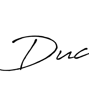 Also we have Duc name is the best signature style. Create professional handwritten signature collection using Antro_Vectra_Bolder autograph style. Duc signature style 7 images and pictures png