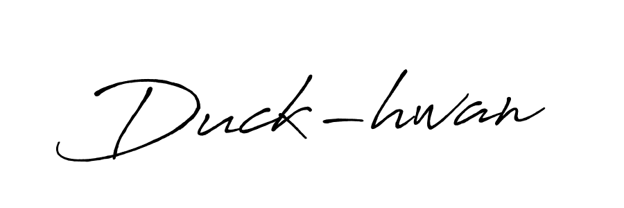 Create a beautiful signature design for name Duck-hwan. With this signature (Antro_Vectra_Bolder) fonts, you can make a handwritten signature for free. Duck-hwan signature style 7 images and pictures png