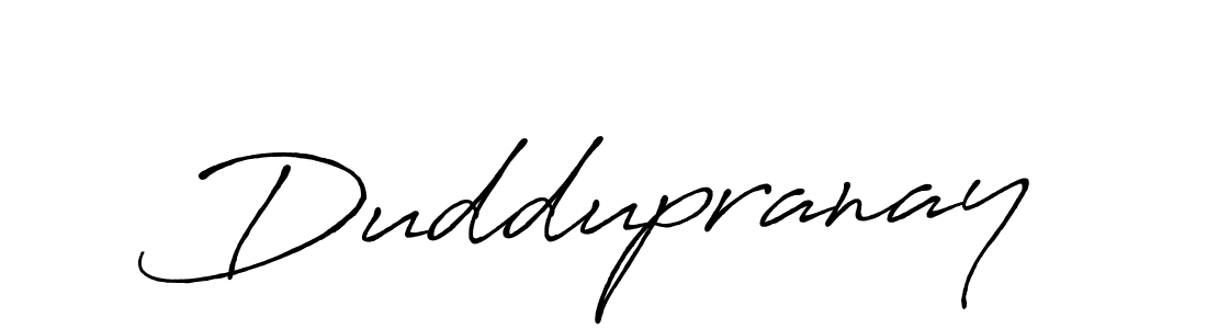 Design your own signature with our free online signature maker. With this signature software, you can create a handwritten (Antro_Vectra_Bolder) signature for name Duddupranay. Duddupranay signature style 7 images and pictures png