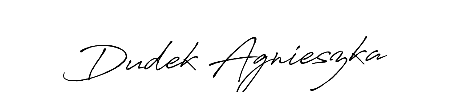 You should practise on your own different ways (Antro_Vectra_Bolder) to write your name (Dudek Agnieszka) in signature. don't let someone else do it for you. Dudek Agnieszka signature style 7 images and pictures png