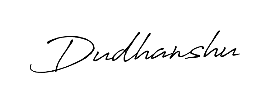 Use a signature maker to create a handwritten signature online. With this signature software, you can design (Antro_Vectra_Bolder) your own signature for name Dudhanshu. Dudhanshu signature style 7 images and pictures png