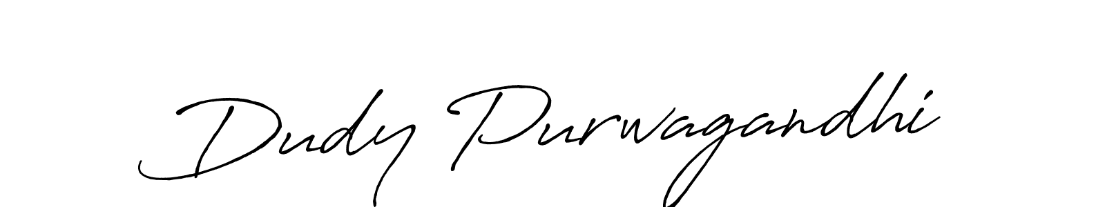 Dudy Purwagandhi stylish signature style. Best Handwritten Sign (Antro_Vectra_Bolder) for my name. Handwritten Signature Collection Ideas for my name Dudy Purwagandhi. Dudy Purwagandhi signature style 7 images and pictures png