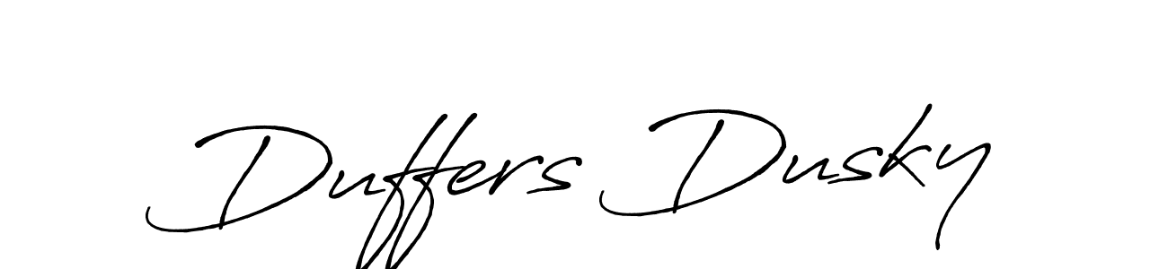 How to make Duffers Dusky signature? Antro_Vectra_Bolder is a professional autograph style. Create handwritten signature for Duffers Dusky name. Duffers Dusky signature style 7 images and pictures png