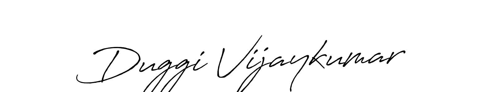 Create a beautiful signature design for name Duggi Vijaykumar. With this signature (Antro_Vectra_Bolder) fonts, you can make a handwritten signature for free. Duggi Vijaykumar signature style 7 images and pictures png