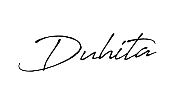 You should practise on your own different ways (Antro_Vectra_Bolder) to write your name (Duhita) in signature. don't let someone else do it for you. Duhita signature style 7 images and pictures png