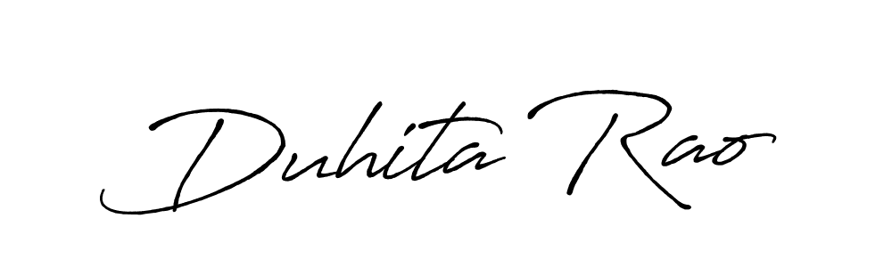 How to make Duhita Rao signature? Antro_Vectra_Bolder is a professional autograph style. Create handwritten signature for Duhita Rao name. Duhita Rao signature style 7 images and pictures png