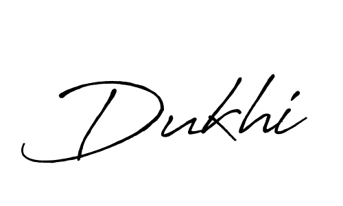 How to make Dukhi signature? Antro_Vectra_Bolder is a professional autograph style. Create handwritten signature for Dukhi name. Dukhi signature style 7 images and pictures png
