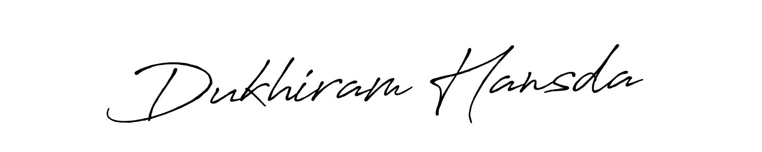 if you are searching for the best signature style for your name Dukhiram Hansda. so please give up your signature search. here we have designed multiple signature styles  using Antro_Vectra_Bolder. Dukhiram Hansda signature style 7 images and pictures png