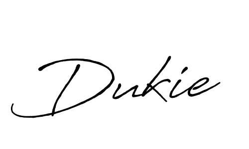 Use a signature maker to create a handwritten signature online. With this signature software, you can design (Antro_Vectra_Bolder) your own signature for name Dukie. Dukie signature style 7 images and pictures png