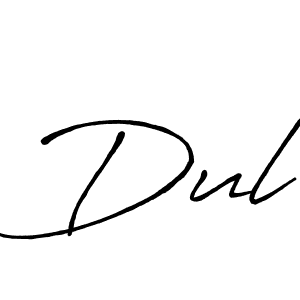 Use a signature maker to create a handwritten signature online. With this signature software, you can design (Antro_Vectra_Bolder) your own signature for name Dul. Dul signature style 7 images and pictures png