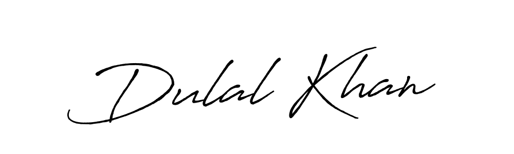 Use a signature maker to create a handwritten signature online. With this signature software, you can design (Antro_Vectra_Bolder) your own signature for name Dulal Khan. Dulal Khan signature style 7 images and pictures png