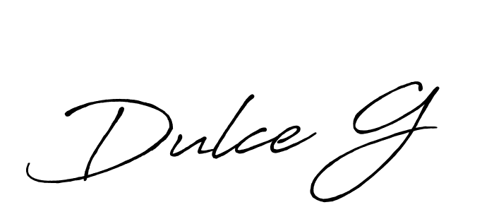 Similarly Antro_Vectra_Bolder is the best handwritten signature design. Signature creator online .You can use it as an online autograph creator for name Dulce G. Dulce G signature style 7 images and pictures png