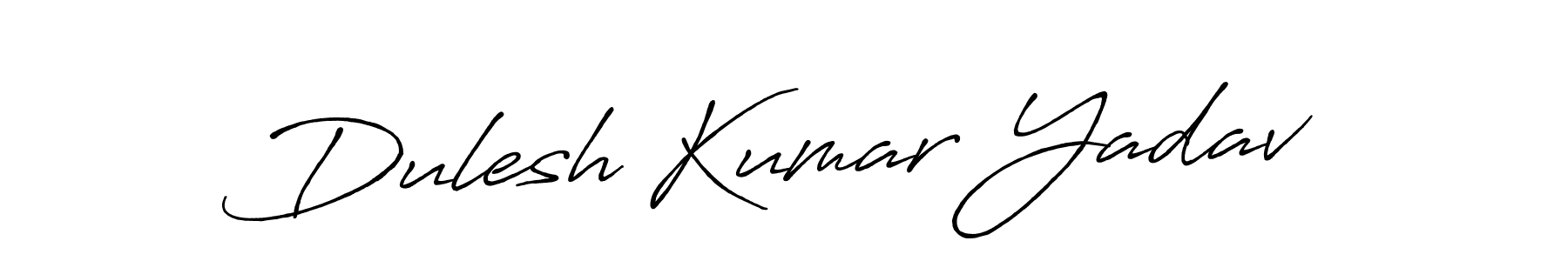 Create a beautiful signature design for name Dulesh Kumar Yadav. With this signature (Antro_Vectra_Bolder) fonts, you can make a handwritten signature for free. Dulesh Kumar Yadav signature style 7 images and pictures png