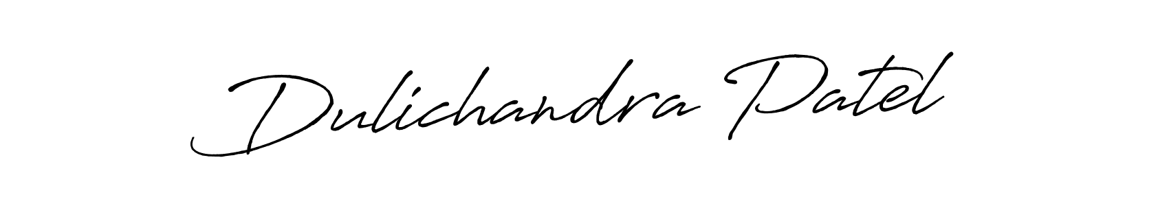 Create a beautiful signature design for name Dulichandra Patel. With this signature (Antro_Vectra_Bolder) fonts, you can make a handwritten signature for free. Dulichandra Patel signature style 7 images and pictures png