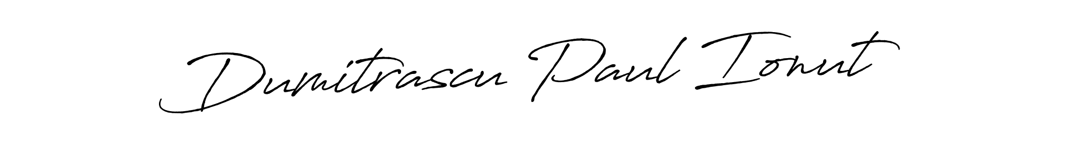 Make a beautiful signature design for name Dumitrascu Paul Ionut. With this signature (Antro_Vectra_Bolder) style, you can create a handwritten signature for free. Dumitrascu Paul Ionut signature style 7 images and pictures png