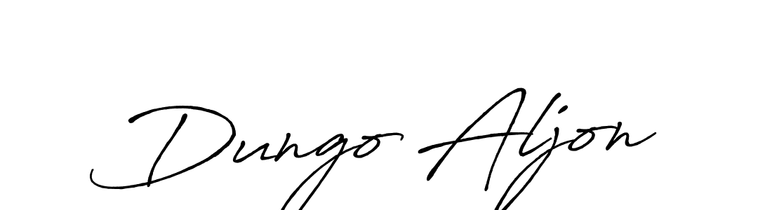 How to make Dungo Aljon signature? Antro_Vectra_Bolder is a professional autograph style. Create handwritten signature for Dungo Aljon name. Dungo Aljon signature style 7 images and pictures png