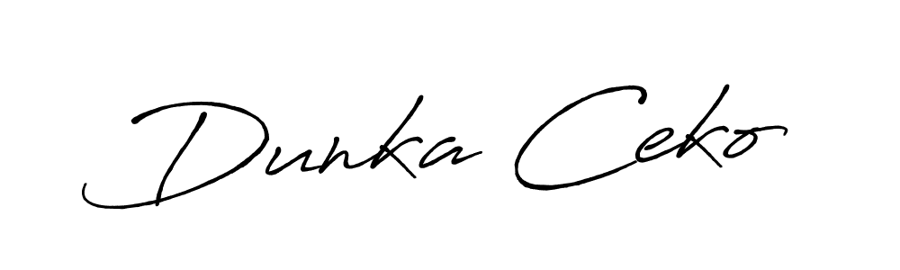 Make a short Dunka Ceko signature style. Manage your documents anywhere anytime using Antro_Vectra_Bolder. Create and add eSignatures, submit forms, share and send files easily. Dunka Ceko signature style 7 images and pictures png