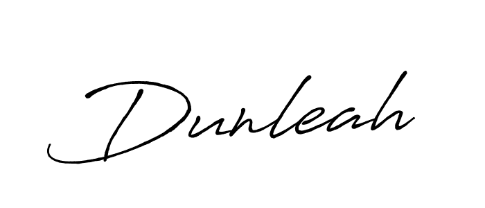 Create a beautiful signature design for name Dunleah. With this signature (Antro_Vectra_Bolder) fonts, you can make a handwritten signature for free. Dunleah signature style 7 images and pictures png