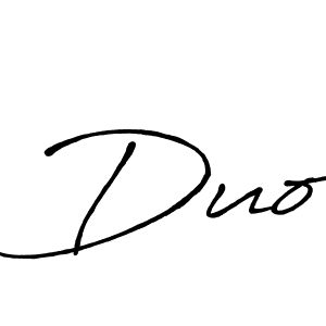 Also You can easily find your signature by using the search form. We will create Duo name handwritten signature images for you free of cost using Antro_Vectra_Bolder sign style. Duo signature style 7 images and pictures png