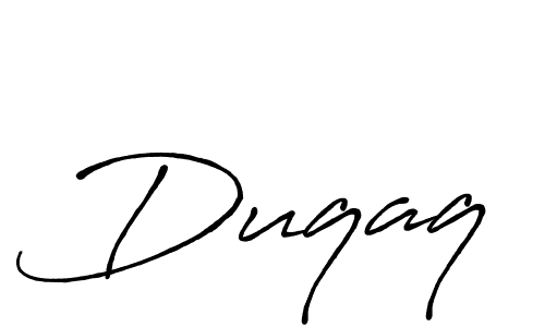 How to make Duqaq signature? Antro_Vectra_Bolder is a professional autograph style. Create handwritten signature for Duqaq name. Duqaq signature style 7 images and pictures png