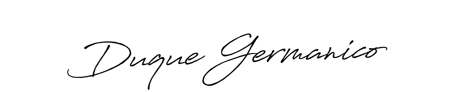 Similarly Antro_Vectra_Bolder is the best handwritten signature design. Signature creator online .You can use it as an online autograph creator for name Duque Germanico. Duque Germanico signature style 7 images and pictures png