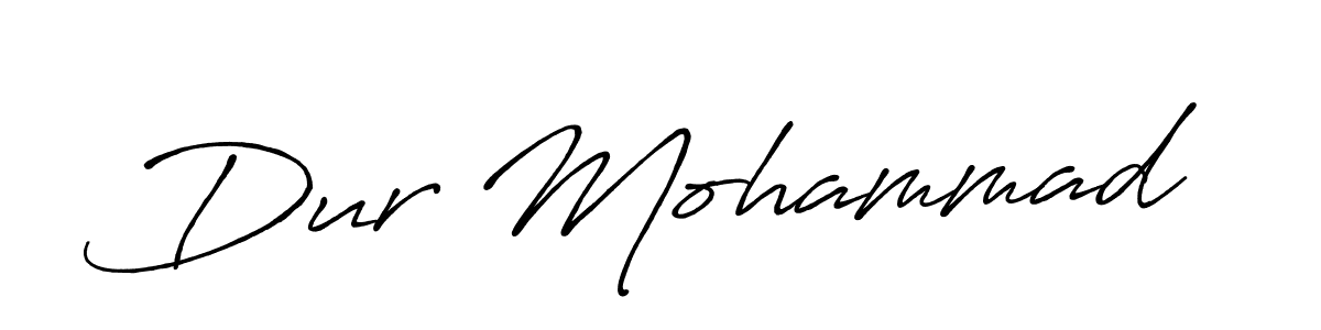 How to make Dur Mohammad name signature. Use Antro_Vectra_Bolder style for creating short signs online. This is the latest handwritten sign. Dur Mohammad signature style 7 images and pictures png