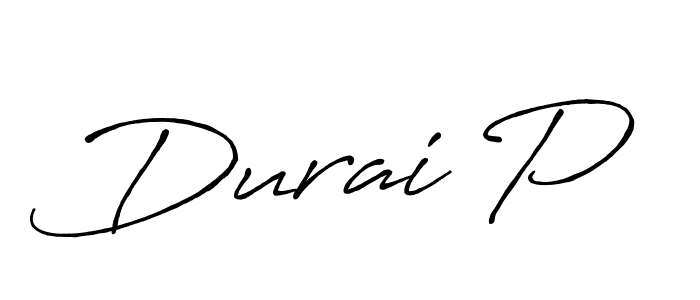 It looks lik you need a new signature style for name Durai P. Design unique handwritten (Antro_Vectra_Bolder) signature with our free signature maker in just a few clicks. Durai P signature style 7 images and pictures png