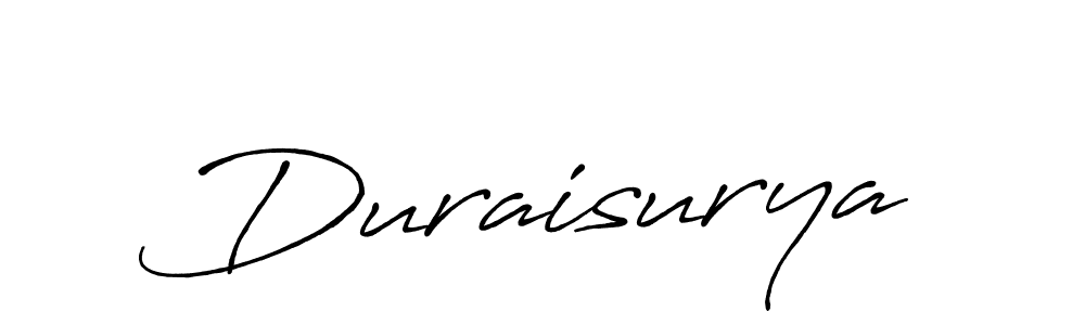 Use a signature maker to create a handwritten signature online. With this signature software, you can design (Antro_Vectra_Bolder) your own signature for name Duraisurya. Duraisurya signature style 7 images and pictures png