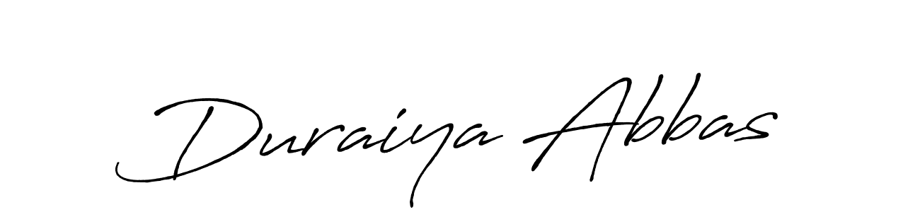 Duraiya Abbas stylish signature style. Best Handwritten Sign (Antro_Vectra_Bolder) for my name. Handwritten Signature Collection Ideas for my name Duraiya Abbas. Duraiya Abbas signature style 7 images and pictures png