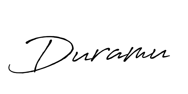 How to make Duramu signature? Antro_Vectra_Bolder is a professional autograph style. Create handwritten signature for Duramu name. Duramu signature style 7 images and pictures png