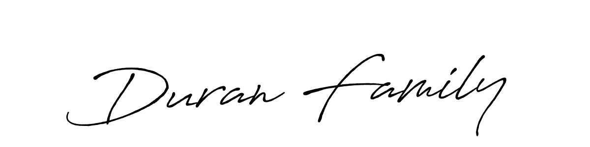 It looks lik you need a new signature style for name Duran Family. Design unique handwritten (Antro_Vectra_Bolder) signature with our free signature maker in just a few clicks. Duran Family signature style 7 images and pictures png