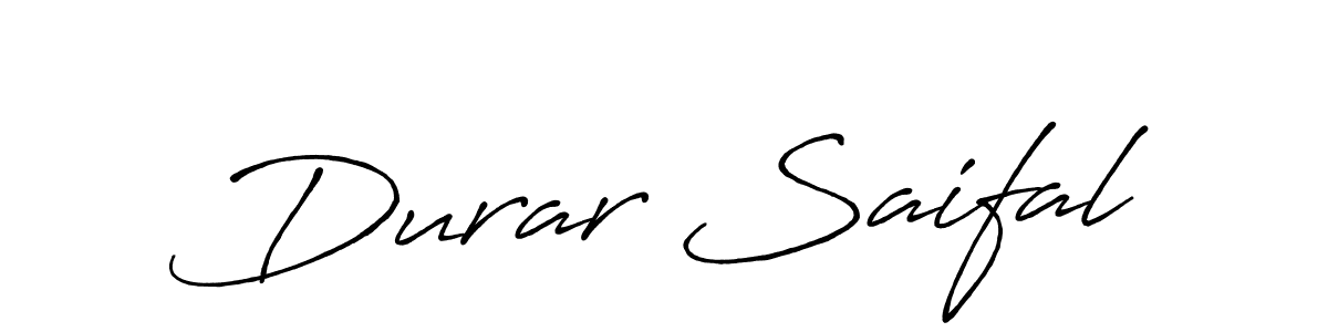 How to make Durar Saifal name signature. Use Antro_Vectra_Bolder style for creating short signs online. This is the latest handwritten sign. Durar Saifal signature style 7 images and pictures png
