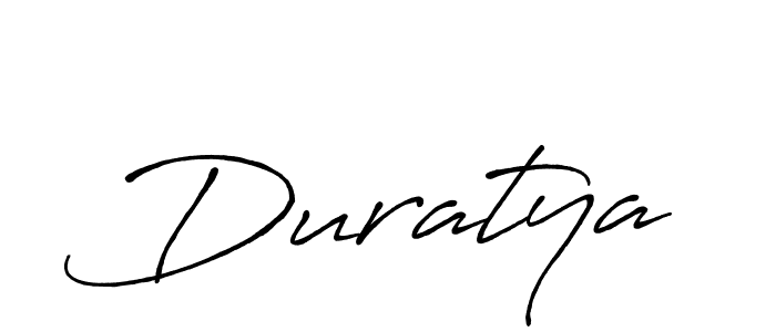 How to make Duratya name signature. Use Antro_Vectra_Bolder style for creating short signs online. This is the latest handwritten sign. Duratya signature style 7 images and pictures png