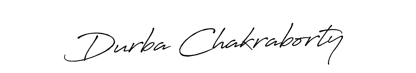 Create a beautiful signature design for name Durba Chakraborty. With this signature (Antro_Vectra_Bolder) fonts, you can make a handwritten signature for free. Durba Chakraborty signature style 7 images and pictures png