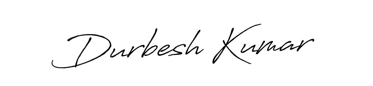 Create a beautiful signature design for name Durbesh Kumar. With this signature (Antro_Vectra_Bolder) fonts, you can make a handwritten signature for free. Durbesh Kumar signature style 7 images and pictures png