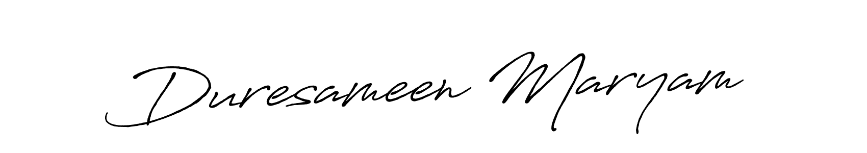 Make a beautiful signature design for name Duresameen Maryam. Use this online signature maker to create a handwritten signature for free. Duresameen Maryam signature style 7 images and pictures png