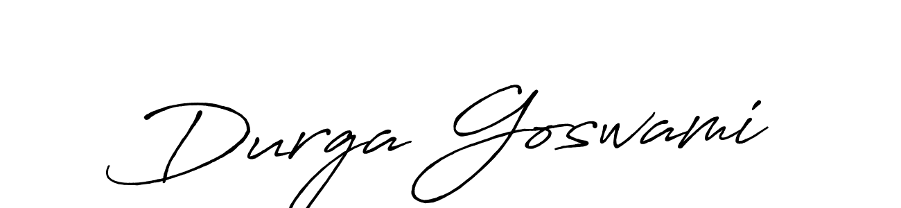 Make a beautiful signature design for name Durga Goswami. With this signature (Antro_Vectra_Bolder) style, you can create a handwritten signature for free. Durga Goswami signature style 7 images and pictures png