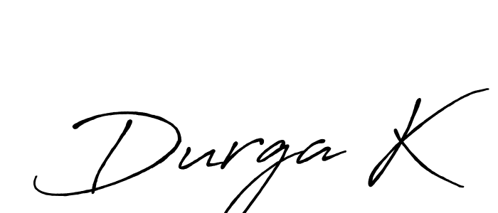 Make a beautiful signature design for name Durga K. With this signature (Antro_Vectra_Bolder) style, you can create a handwritten signature for free. Durga K signature style 7 images and pictures png