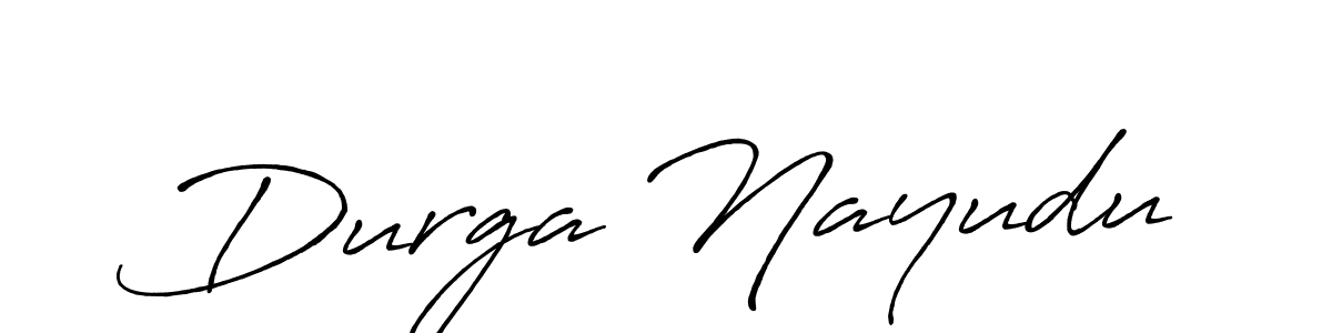 Create a beautiful signature design for name Durga Nayudu. With this signature (Antro_Vectra_Bolder) fonts, you can make a handwritten signature for free. Durga Nayudu signature style 7 images and pictures png