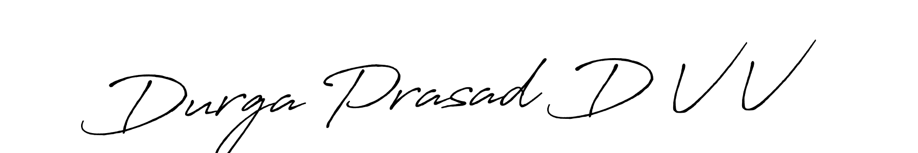 Make a beautiful signature design for name Durga Prasad D V V. With this signature (Antro_Vectra_Bolder) style, you can create a handwritten signature for free. Durga Prasad D V V signature style 7 images and pictures png