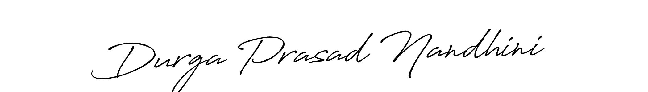 Make a beautiful signature design for name Durga Prasad Nandhini. With this signature (Antro_Vectra_Bolder) style, you can create a handwritten signature for free. Durga Prasad Nandhini signature style 7 images and pictures png