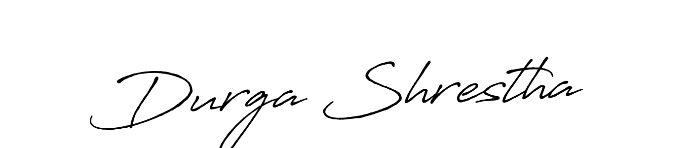 Create a beautiful signature design for name Durga Shrestha. With this signature (Antro_Vectra_Bolder) fonts, you can make a handwritten signature for free. Durga Shrestha signature style 7 images and pictures png