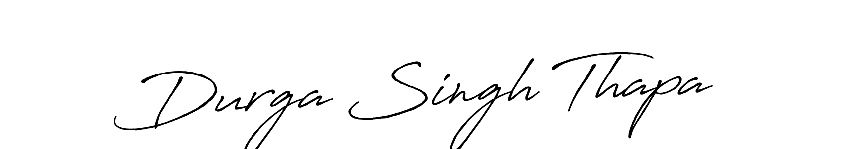 Make a beautiful signature design for name Durga Singh Thapa. With this signature (Antro_Vectra_Bolder) style, you can create a handwritten signature for free. Durga Singh Thapa signature style 7 images and pictures png