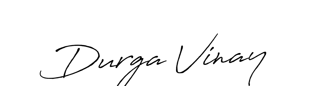 Durga Vinay stylish signature style. Best Handwritten Sign (Antro_Vectra_Bolder) for my name. Handwritten Signature Collection Ideas for my name Durga Vinay. Durga Vinay signature style 7 images and pictures png